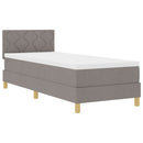 vidaXL Boxrugós ágy párnával fejtámlával Tópszínű 80 x 200 cm szövet