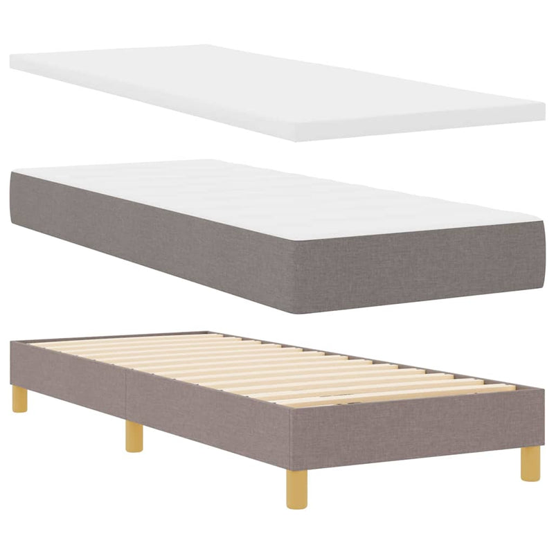 vidaXL Boxspring ágy matraccal matracmal Tópszínű 80 x 200 cm szövet