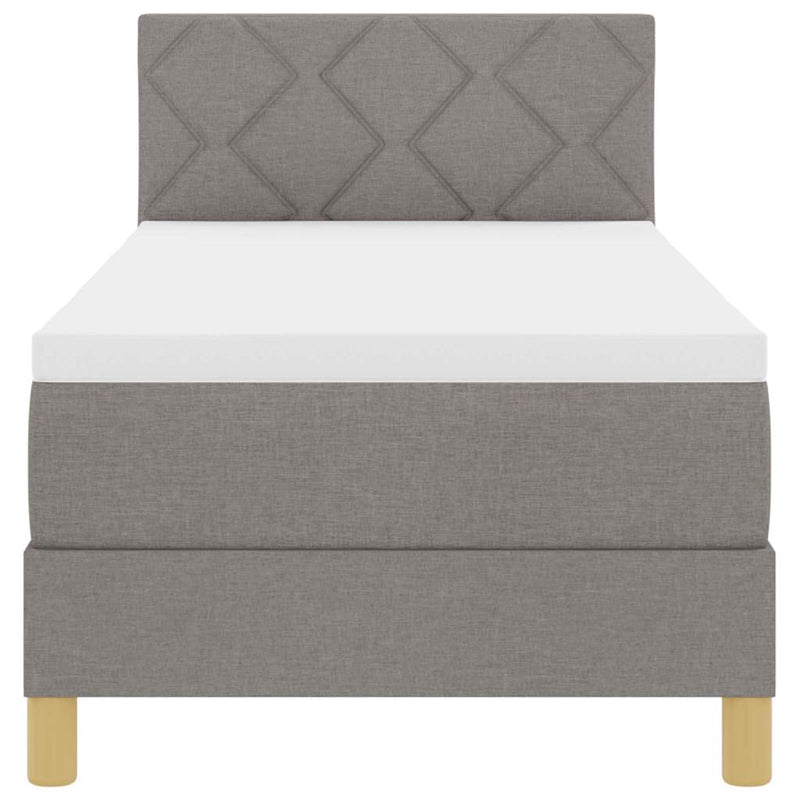 vidaXL Boxspring ágy matraccal matracmal Tópszínű 80 x 200 cm szövet