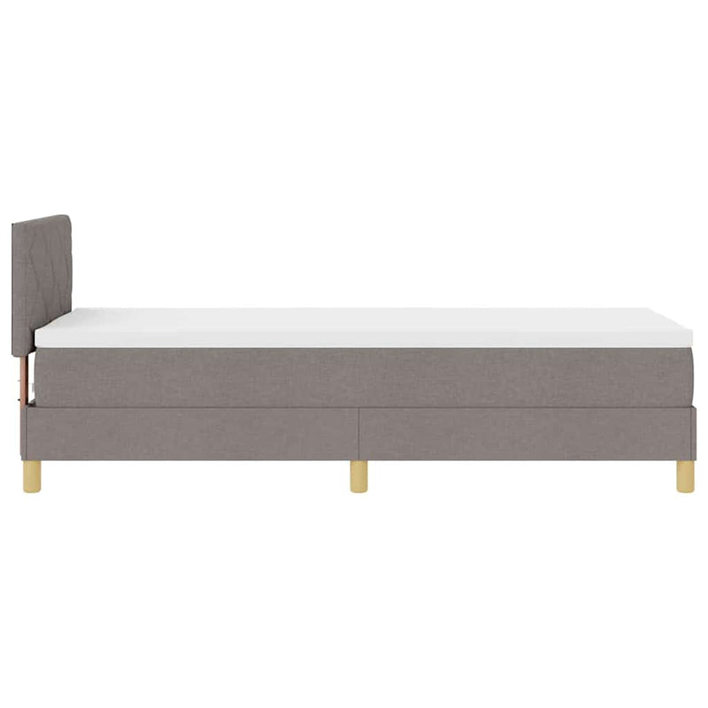 vidaXL Boxspring ágy matraccal matracmal Tópszínű 80 x 200 cm szövet