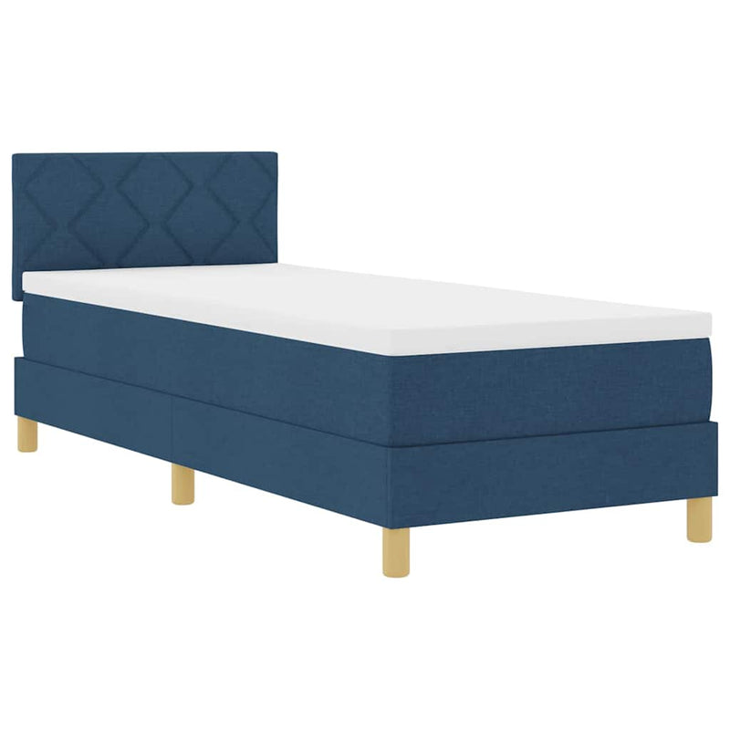vidaXL Boxspring ágy matraccal matracmal Kék 80 x 200 cm szövet