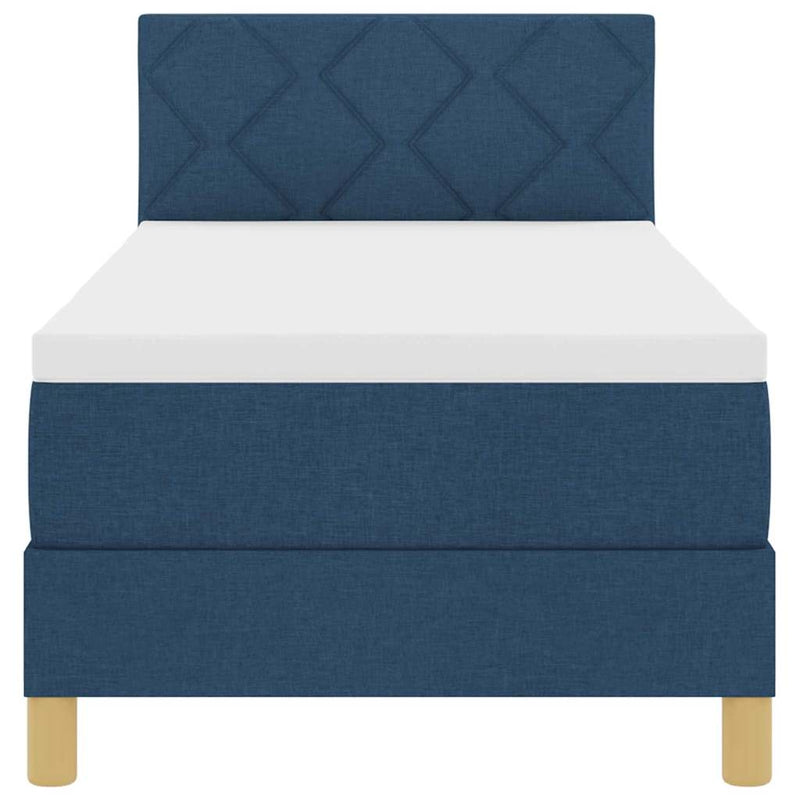 vidaXL Boxspring ágy matraccal matracmal Kék 80 x 200 cm szövet