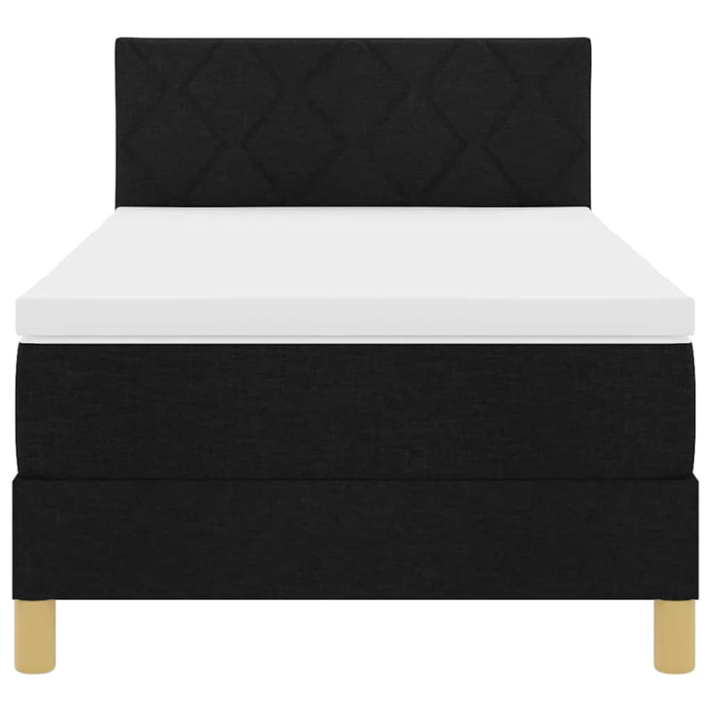 vidaXL Boxspring ágy matraccal matracmal Fekete 100 x 200 cm szövet
