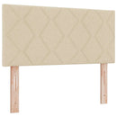 vidaXL Boxrugós ágy párnával fejtámlával Krém 120 x 190 cm szövet