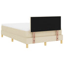 vidaXL Boxrugós ágy párnával fejtámlával Krém 120 x 190 cm szövet