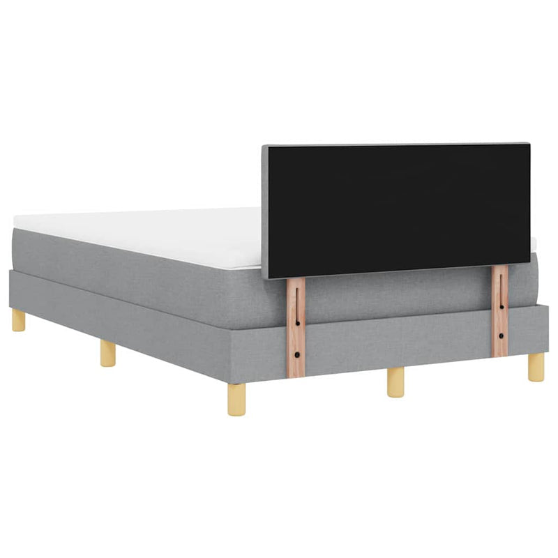 vidaXL Boxspring ágy matraccal Világosszürke 120 x 200 cm szövet