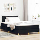 vidaXL Boxrugós ágy párnával fejtámlával Fekete 120 x 200 cm szövet