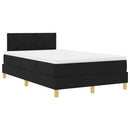 vidaXL Boxrugós ágy párnával fejtámlával Fekete 120 x 200 cm szövet