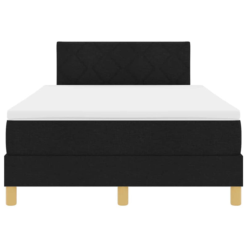 vidaXL Boxspring ágy matraccal matracmal Fekete 120 x 200 cm szövet
