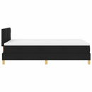 vidaXL Boxrugós ágy párnával fejtámlával Fekete 120 x 200 cm szövet
