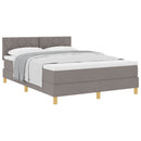 vidaXL Boxrugós ágy párnával fejtámlával Tópszínű 140 x 190 cm szövet