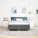 vidaXL Boxspring ágy matraccal Sötétszürke 140 x 200 cm szövet