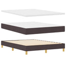 vidaXL Boxspring ágy matraccal sötétbarna 140 x 200 cm szövet