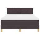 vidaXL Boxspring ágy matraccal sötétbarna 140 x 200 cm szövet