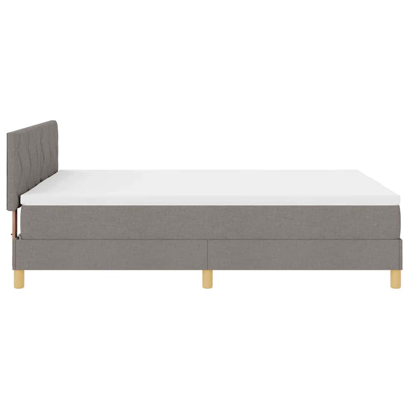 vidaXL Boxspring ágy matraccal matracmal Tópszínű 140 x 200 cm szövet