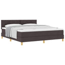 vidaXL Boxrugós ágy párnával Sötét Barna 180 x 200 cm szövet