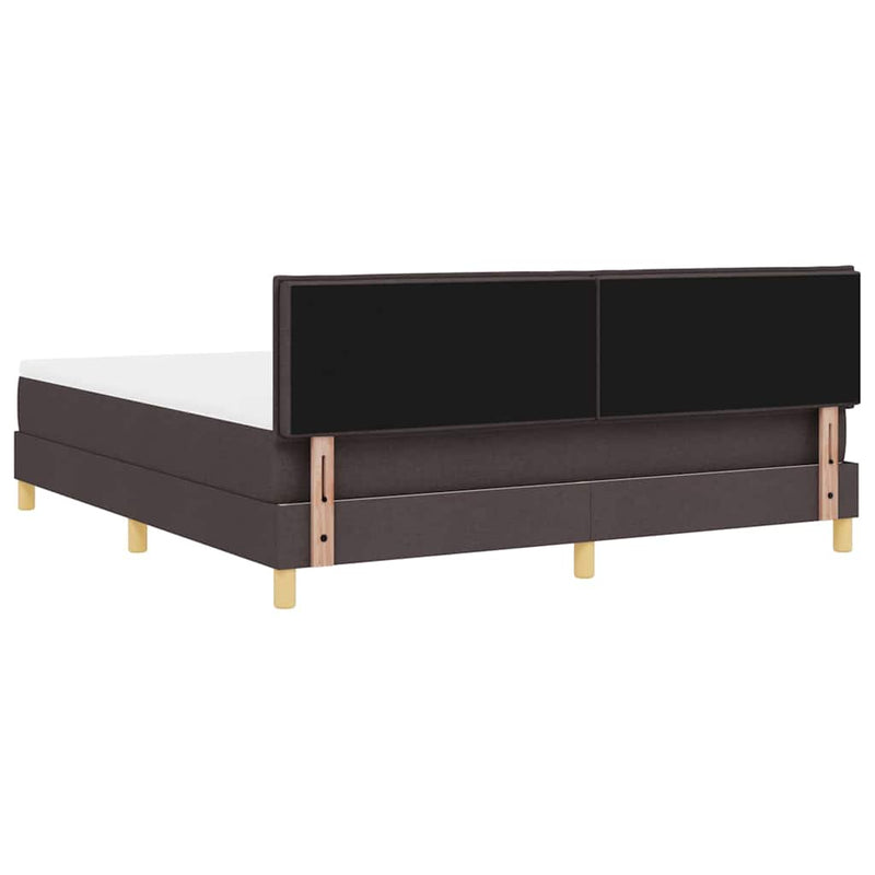 vidaXL Boxspring ágy matraccal Sötét Barna 180 x 200 cm szövet