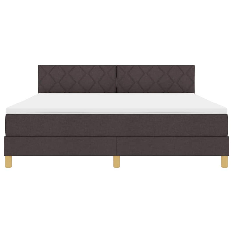 vidaXL Boxspring ágy matraccal Sötét Barna 180 x 200 cm szövet