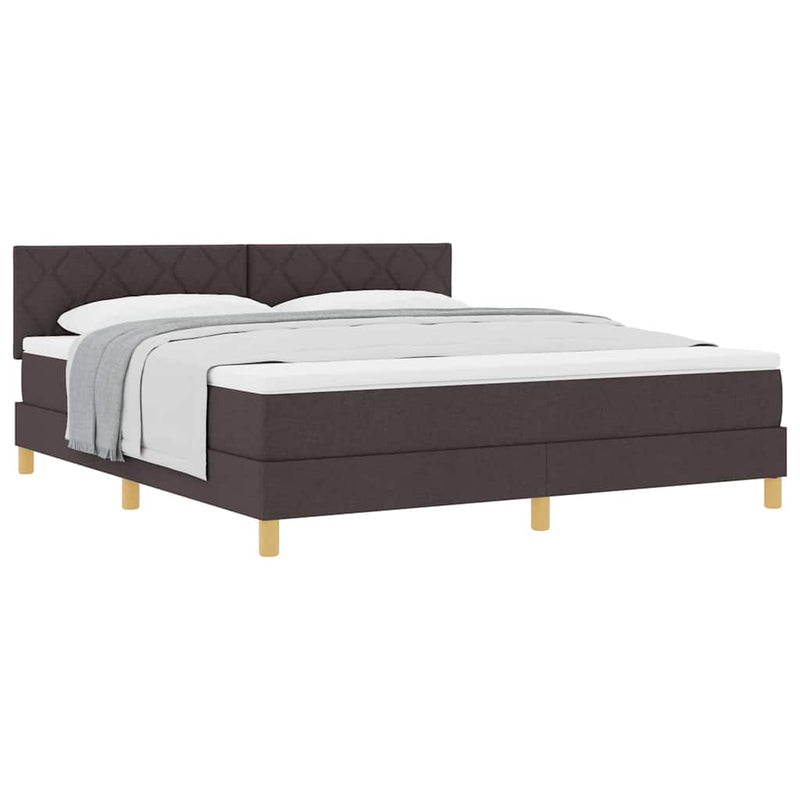 vidaXL Boxspring ágy matraccal Sötét Barna 180 x 200 cm szövet
