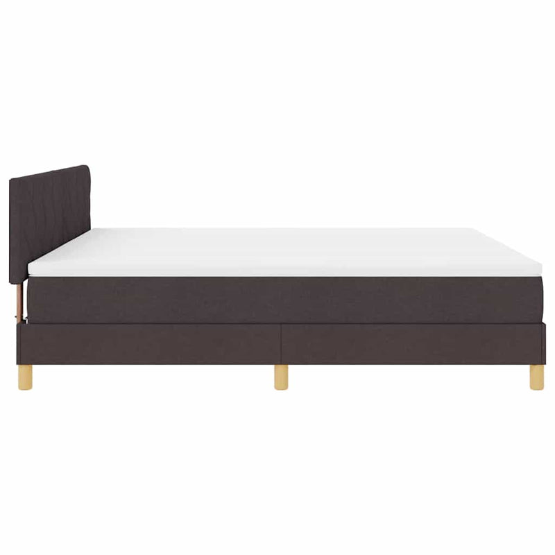 vidaXL Boxspring ágy matraccal Sötét Barna 180 x 200 cm szövet