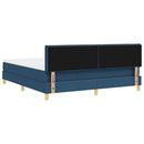 vidaXL Boxrugós ágy párnával fejtámlával Kék 180 x 200 cm szövet