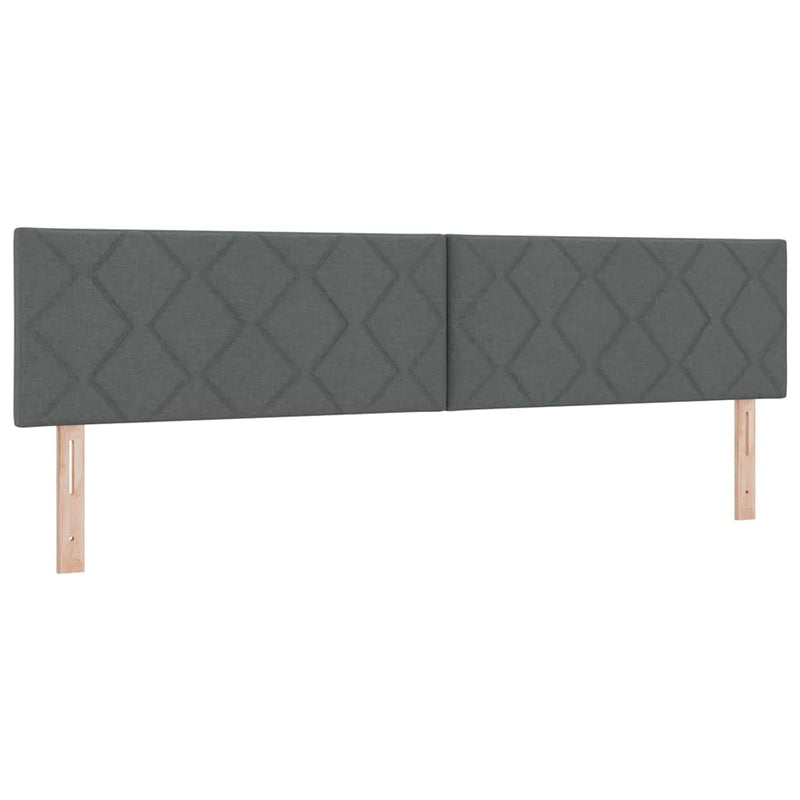vidaXL Boxspring ágy matraccal Sötétszürke 200 x 200 cm szövet
