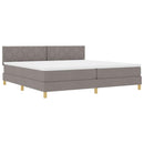vidaXL Boxrugós ágy párnával fejtámlával Tópszínű 200 x 200 cm szövet