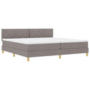 vidaXL Boxspring ágy matraccal matracmal Tópszínű 200 x 200 cm szövet