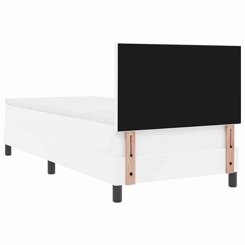 vidaXL Ágykeret matraccal matracmal Fehér 90 x 190 cm Műbőr