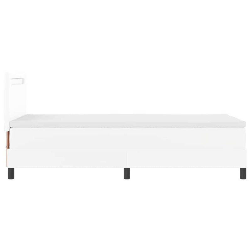 vidaXL Ágykeret matraccal matracmal Fehér 90 x 190 cm Műbőr