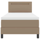 vidaXL Boxrugós ágy matracmal fejtámlával Cappuccino 90 x 190 cm Műbőr