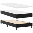 vidaXL Boxrugós ágy matracmal fejtámlával Fekete 90 x 200 cm Műbőr