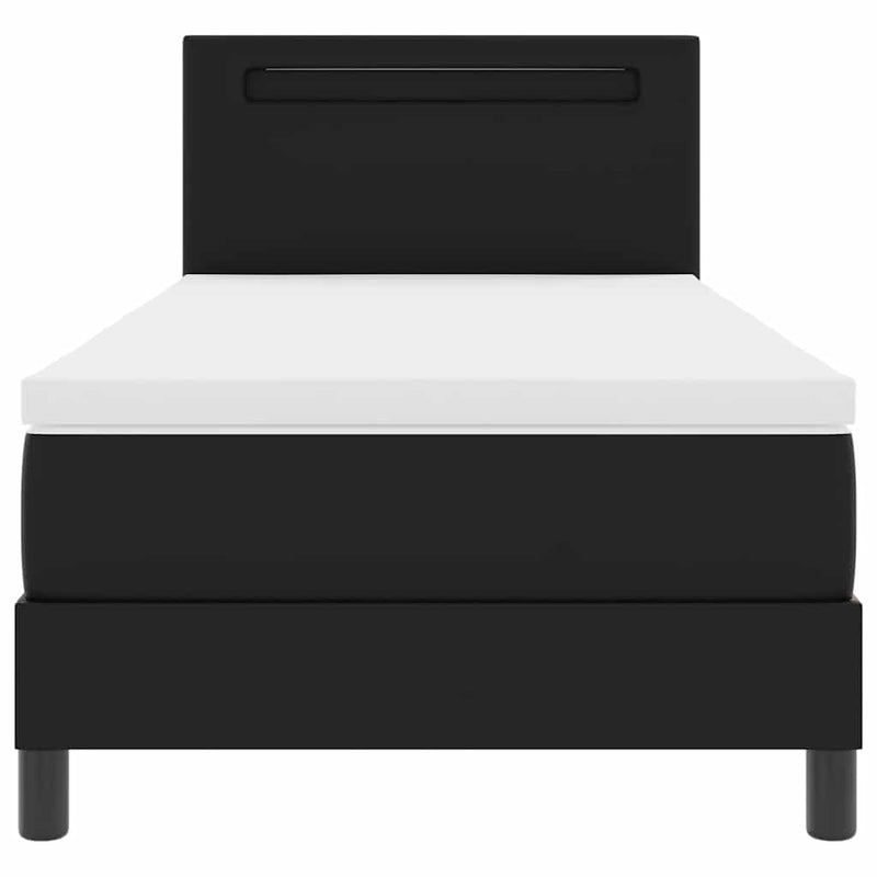 vidaXL Ágykeret matraccal matracmal Fekete 100 x 200 cm Műbőr