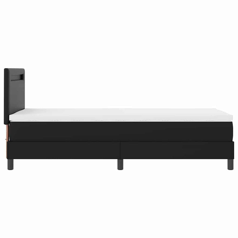 vidaXL Ágykeret matraccal matracmal Fekete 100 x 200 cm Műbőr