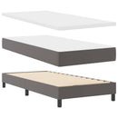 vidaXL Boxrugós ágy matracmal fejtámlával Szürke 100 x 200 cm Műbőr