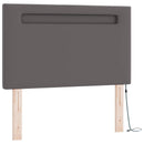 vidaXL Boxrugós ágy matracmal fejtámlával Szürke 100 x 200 cm Műbőr