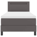 vidaXL Boxrugós ágy matracmal fejtámlával Szürke 100 x 200 cm Műbőr