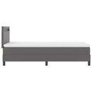 vidaXL Boxrugós ágy matracmal fejtámlával Szürke 100 x 200 cm Műbőr
