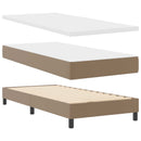 vidaXL Boxrugós ágy matracmal Cappuccino 100 x 200 cm Műbőr