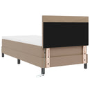 vidaXL Boxrugós ágy matracmal Cappuccino 100 x 200 cm Műbőr