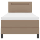 vidaXL Boxrugós ágy matracmal Cappuccino 100 x 200 cm Műbőr