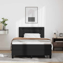 vidaXL Boxrugós ágy matracmal fejtámlával Fekete 120 x 190 cm Műbőr