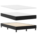 vidaXL Boxrugós ágy matracmal fejtámlával Fekete 120 x 190 cm Műbőr