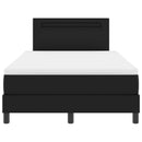 vidaXL Boxrugós ágy matracmal fejtámlával Fekete 120 x 190 cm Műbőr