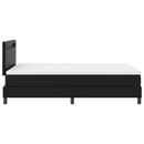 vidaXL Boxrugós ágy matracmal fejtámlával Fekete 120 x 190 cm Műbőr