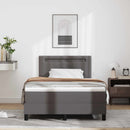 vidaXL Boxrugós ágy matracmal fejtámlával Szürke 120 x 190 cm Műbőr