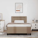 vidaXL Boxrugós ágy matracmal Cappuccino 120 x 190 cm Műbőr
