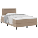 vidaXL Boxrugós ágy matracmal Cappuccino 120 x 190 cm Műbőr