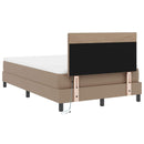 vidaXL Boxrugós ágy matracmal Cappuccino 120 x 190 cm Műbőr