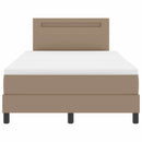 vidaXL Ágykeret matraccal matracmal Cappuccino 120 x 190 cm Műbőr